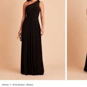 Birdy Grey Kira One-Shoulder Gown in Black
